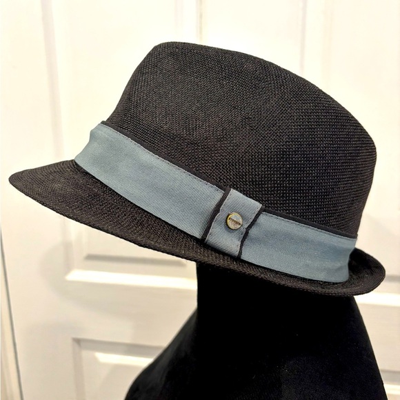 Stetson Traveler Men’s Black Fedora With Grey Piping And Logo Sz M Style #31905 - Picture 1 of 9